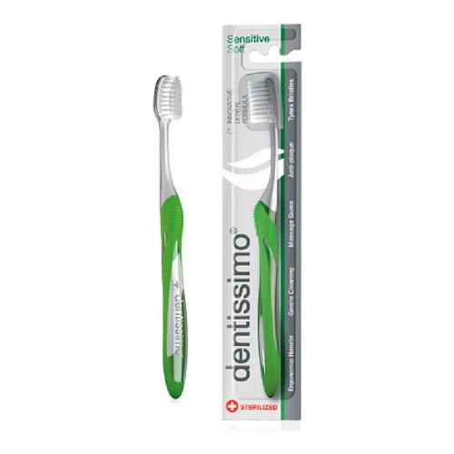 Dentissimo Зубная щетка Toothbrush Sensitive Interdental cleaning and massage для взрослых. Сенситив