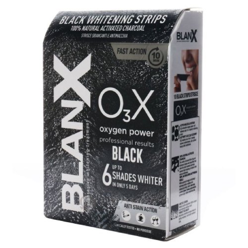 Отбеливающие полоски BLANX O3X Whitening Strips Black | фото
