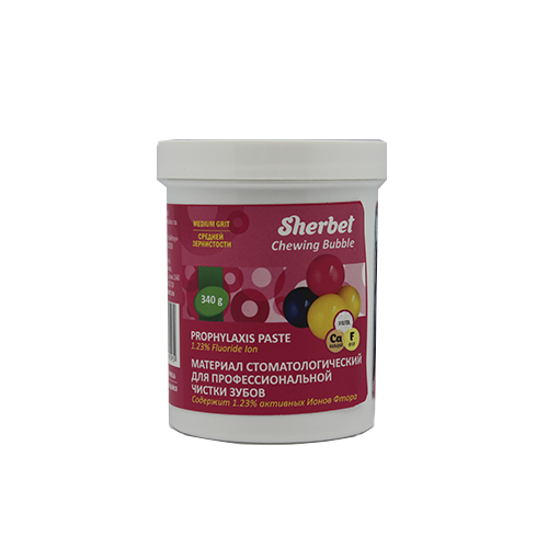 Sherbet Prophylaxis Paste, вкус жевательная резинка, зернистость средняя, 340 г | фото
