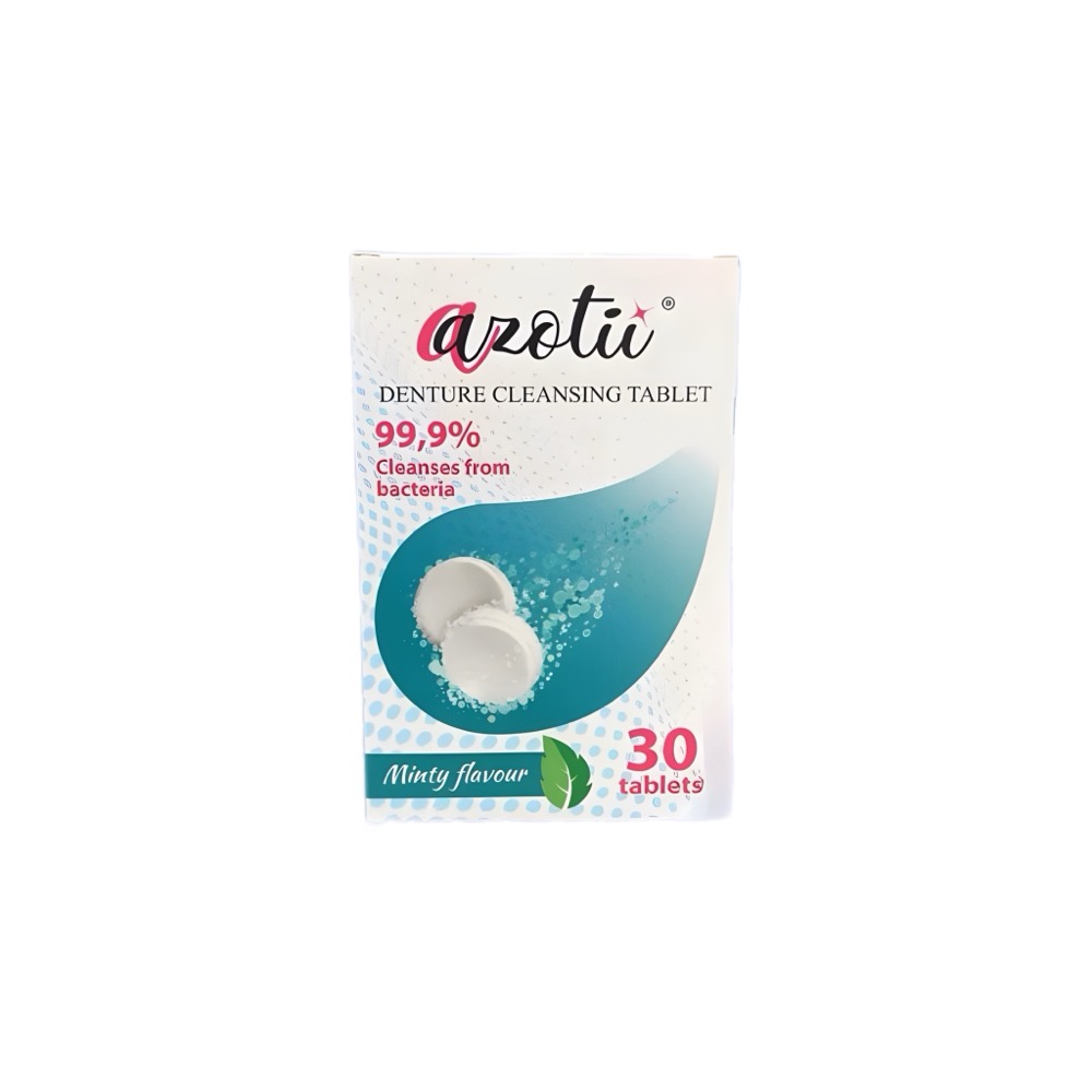 Azotii Denture Таблетки для чистки съемных зубных протезов 30 шт | фото