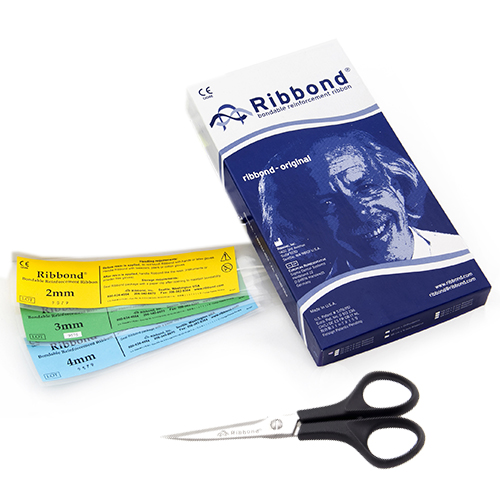 Ribbond Original 2, 3, 4 мм набор для шинирования 3 ленты по 22 см, с ножницами | фото