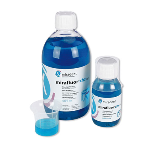 Mirafluor CHX liquid (500 мл) - ополаскиватель д/полости рта с диклюконатом хлоргексидина 0,06%