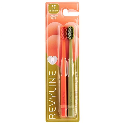 Revyline SM6000 Duo Набор зубных щёток, оранжевая+хаки | фото