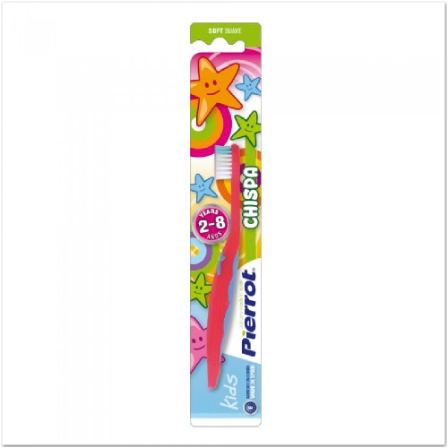 Pierrot Kids Chispa зубная щетка с мягкими щетинками для детей от 2 до 8 лет | фото