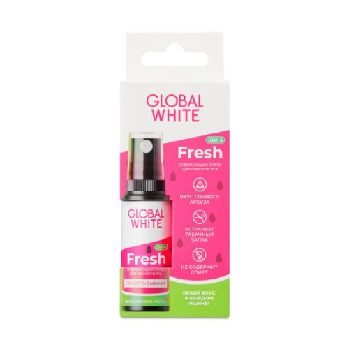 Global White Fresh спрей для полости рта освежающий со вкусом арбуза, 15мл | фото