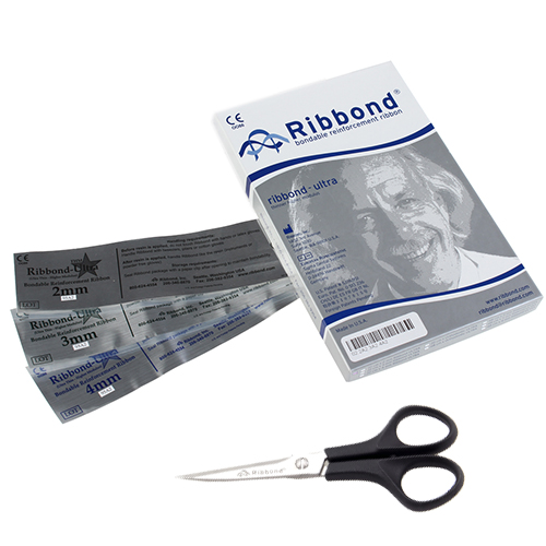 Ribbond THM Ultra набор 3-х лент 2, 3, 4 мм по 22 см для шинирования с ножницами | фото