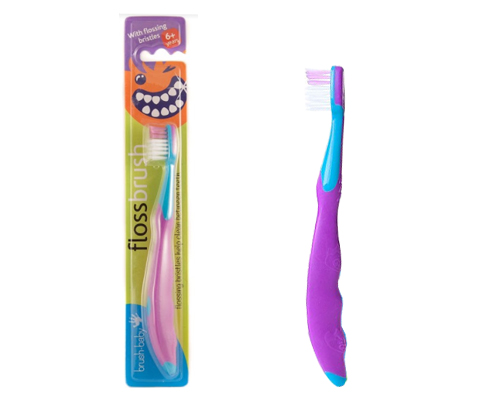 Brush-Baby – Зубная щетка FlossBrush (с 6 лет) (Сиреневый+фиолетовый)