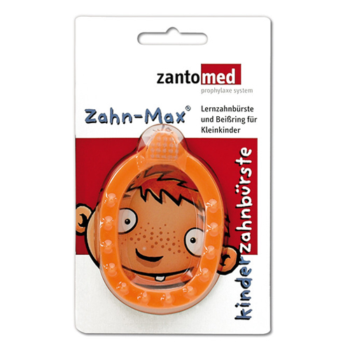 Zantomed детская щётка-прорезыватель, 0-2 лет, оранжевая | фото