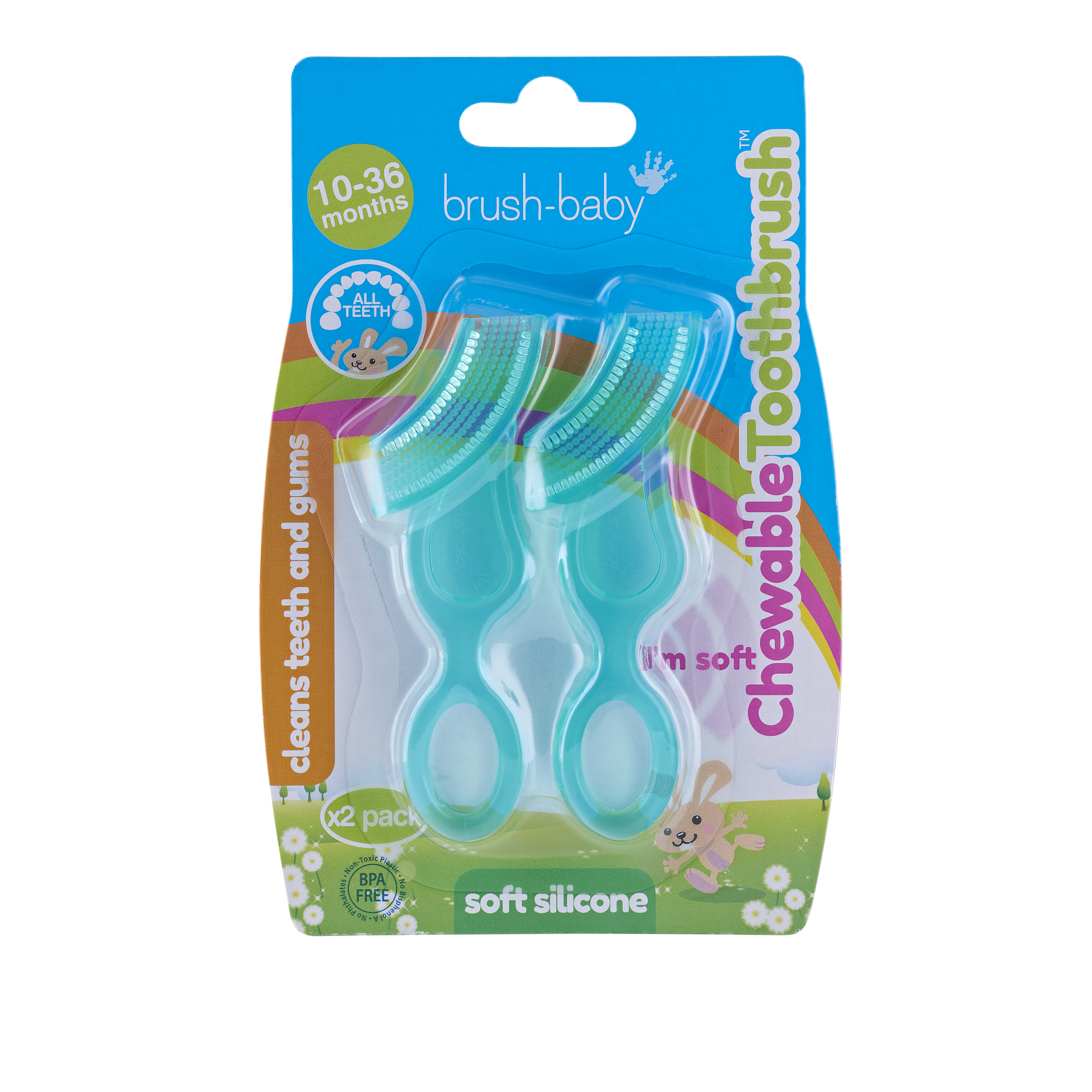 Brush-Baby Chewable Toothbrush жевательная зубная щётка, 2 шт | фото