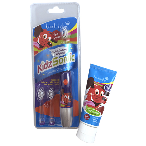 Комплект Brush-Baby от 6 лет: зубная паста и звуковая щетка слайд 1