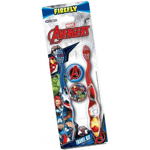 Firefly Avengers детский набор зубных щеток с защитным колпачком (2 шт). | фото