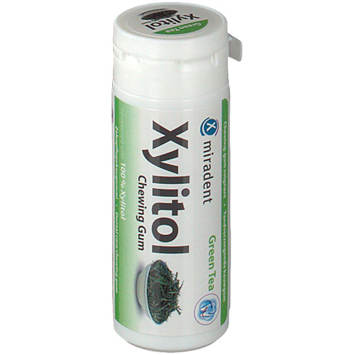 Miradent Xylitol жевательная резинка с ксилитом, зеленый чай | фото