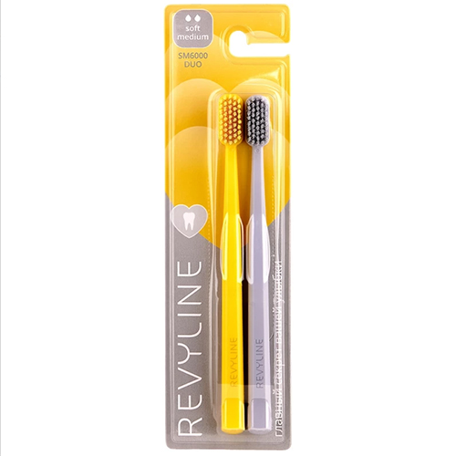 Revyline SM6000 Duo Набор зубных щёток, желтая+серая | фото