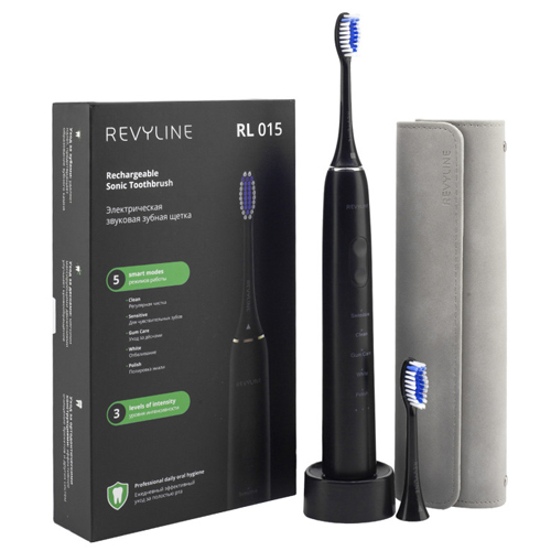Звуковая электрическая зубная щетка Revyline RL 015, черная | фото