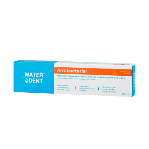 Waterdent зубная паста антибактериальная с солью древнего моря, 100 гр | фото
