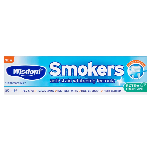 Wisdom Smokers супер мятная зубная паста предназначена для тщательной очистки эмали от налета | фото