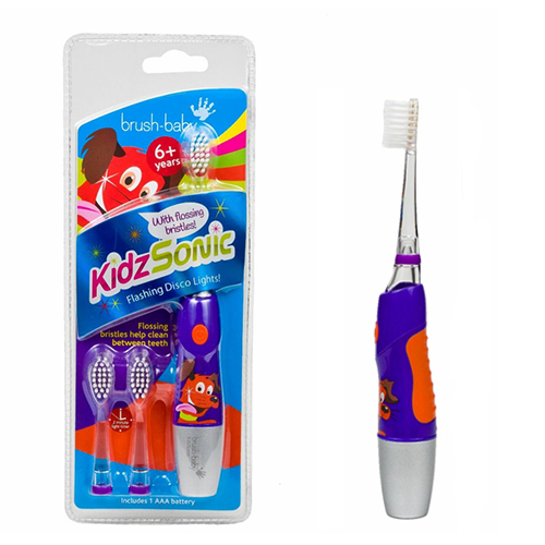 Звуковая зубная щетка с 6 лет Brush-Baby KidzSonic(Сиреневый)