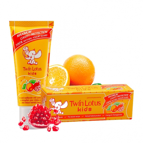 Twin Lotus Зубная паста Детская "Апельсин и Гранат" (Kids Toothpaste Orange&Pomegran) 50 g