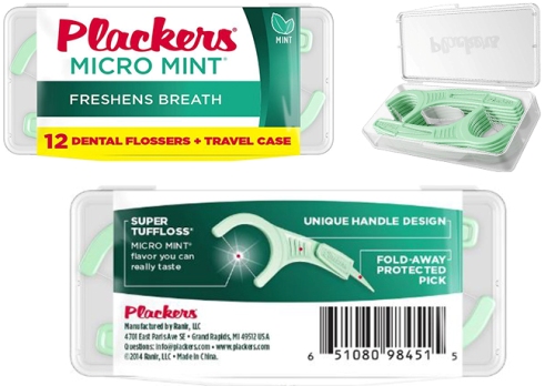 Plackers Micro Mint Travel флостики, 12 шт. | фото