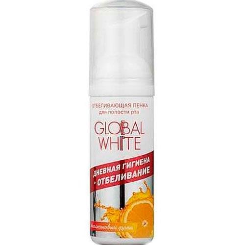 GLOBAL WHITE Пенка отбеливающая 50 мл Апельсиновый фреш
