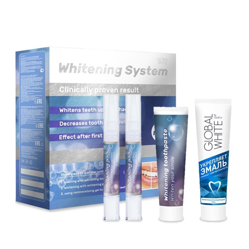 GLOBAL WHITE Whitening System премиум-система для отбеливания зубов 6%, 15 мл