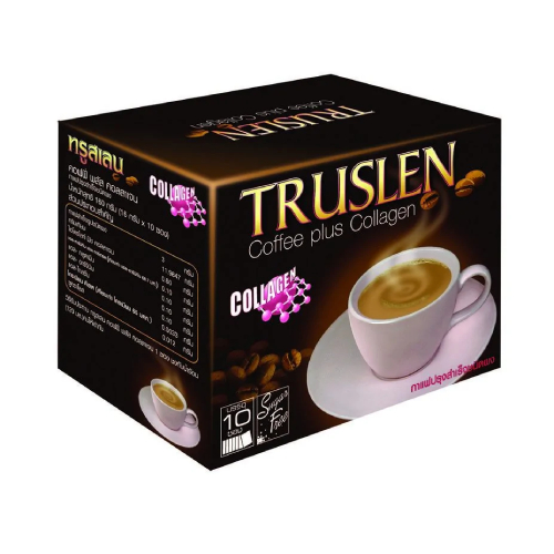 Напиток кофейный для похудения TRUSLEN Coffee Plus Collagen (ТРУСЛЕН Кофе Плюс Коллаген), 10 саше по 16 г | фото
