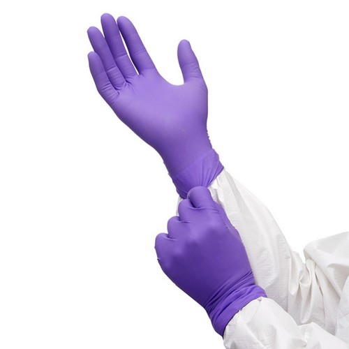 Перчатки нитриловые смотровые неопудренные, фиолетовые торговой марки "MED MARKET",размер XL, 100 шт (50 пар)