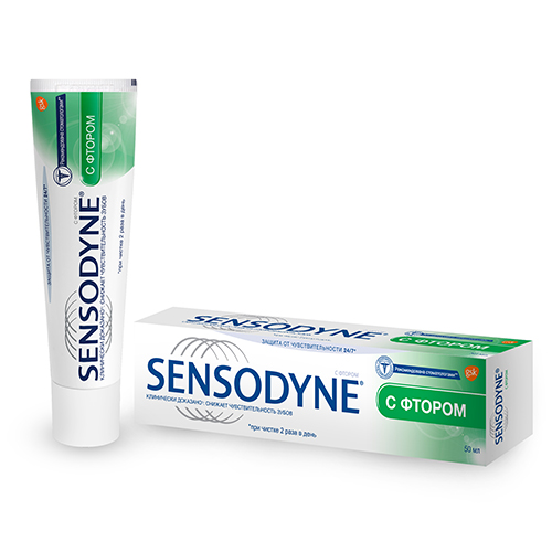 Зубная паста Sensodyne с Фтором для чувствительных зубов, 50 мл | фото