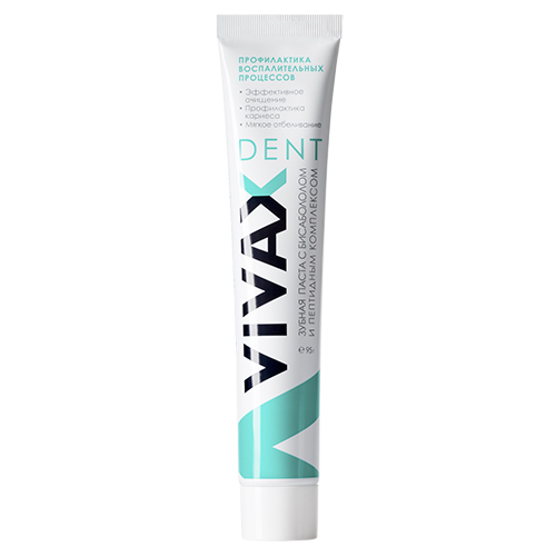 Vivax Dent зубная паста с пептидным комплексом и бисабололом | фото