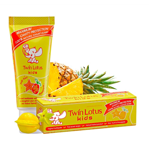 Twin Lotus Зубная паста Детская "Карамбола и Ананас" (Kids Toothpaste Star Fruit&Pinapple) 50 g