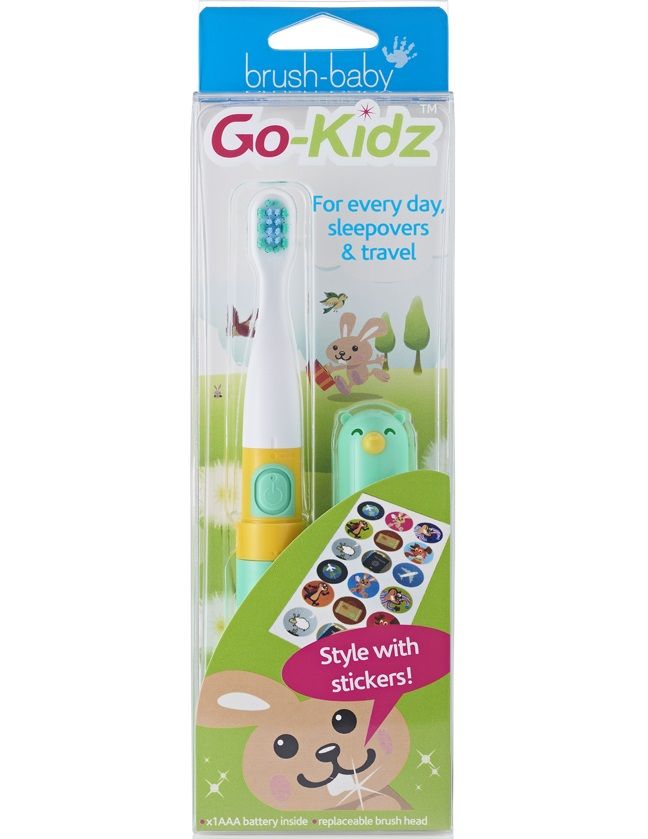 Brush-Baby Go-Kidz Teal звуковая зубная щетка, от 3 лет, бирюзовая | фото