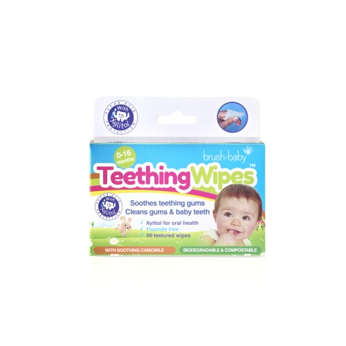 Brush Baby - Салфетки д/полости рта с ксилитолом Dental Wipes НОВАЯ (20 шт в упак)