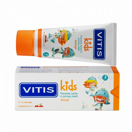 Зубная паста-гель VITIS Kids со вкусом вишни (от 2 до 6 лет), 50 мл | фото