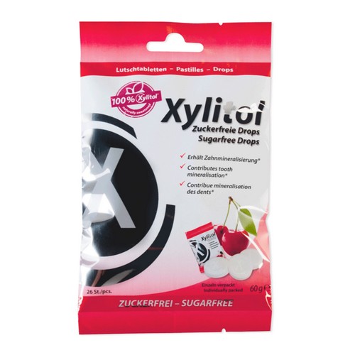 Xylitol Functional Drops профилактические леденцы с ксилитом, 60 г, вишня | фото