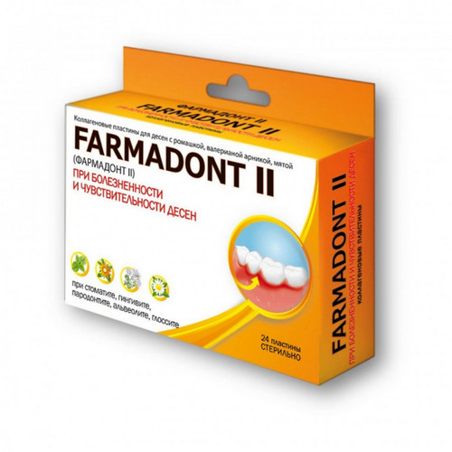 Farmadont II коллагеновые пластины для десен | фото