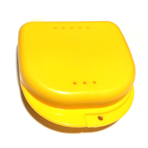 Plastic Box бокс пластиковый, 82*85*29 мм, цвет: желтый | фото