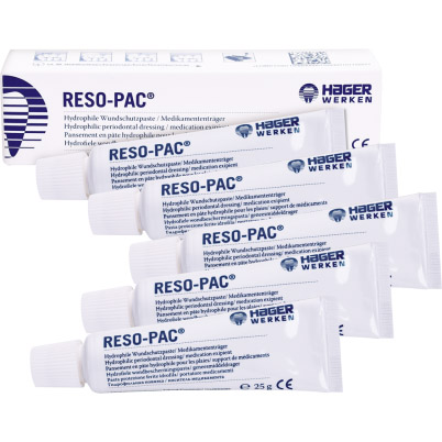 Reso-Pac cаморассасывающаяся повязка для изоляции ран и стабилизации швов в полости рта (5шт х 25г)