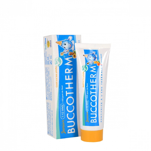 Зубная паста Buccotherm для детей 7-12 лет вкус персиковый чай с термальной родниковой водой, 50 мл | фото