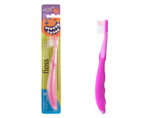 Brush-Baby – Зубная щетка FlossBrush (с 6 лет) Цвет: розовый