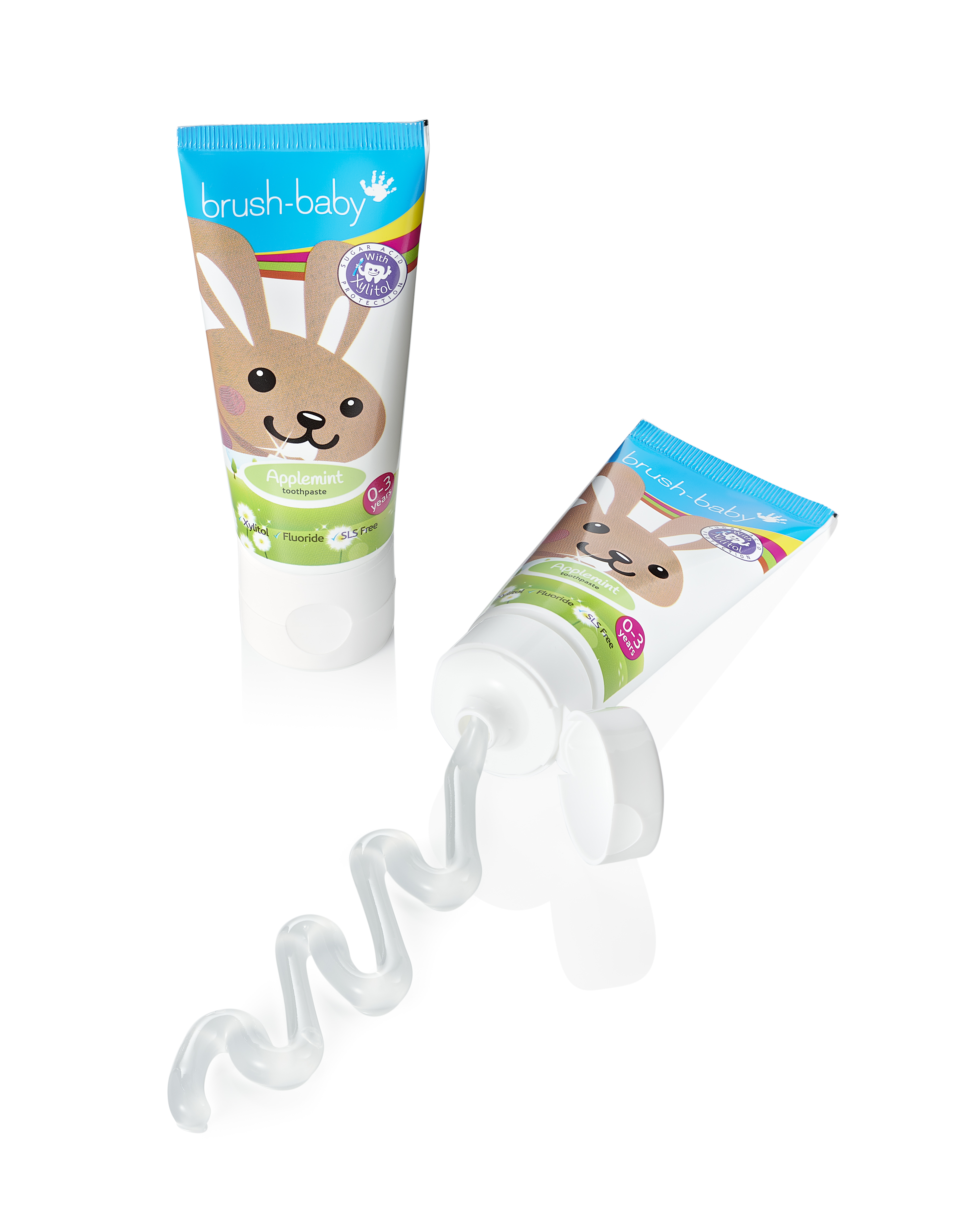 Комплект Brush Baby Toothpaste Applemint + Brush-Baby BabySonic – Звуковая зубная щетка 0-3 года