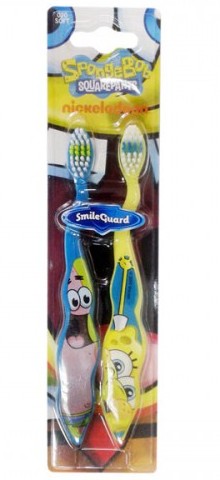 Sponge Bob Набор детских зубных щеток с мягкой щетиной (2шт.) От 3-х лет.