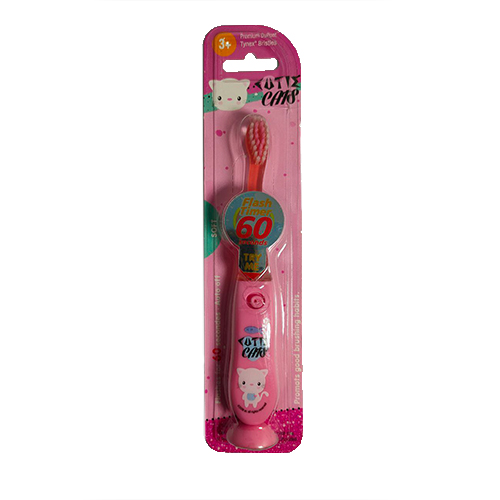 Cutie Cats Детская зубная щетка на присоске с таймером-подсветкой Мягкая щетина. 3+ | фото