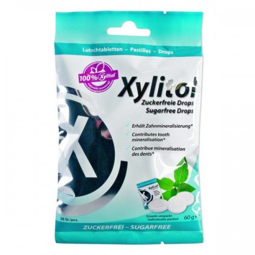 Xylitol Functional Drops профилактические леденцы с ксилитом, 60 г, мята | фото