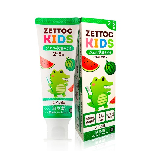 NIPPON ZETTOC Японская зубная паста детская без фтора ZETTOC KIDS 2-5 лет (арбуз), 70 гр | фото