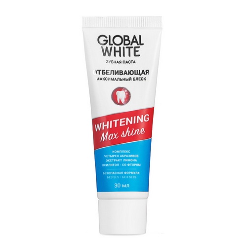 GLOBAL WHITE Отбеливающая зубная паста 30 мл