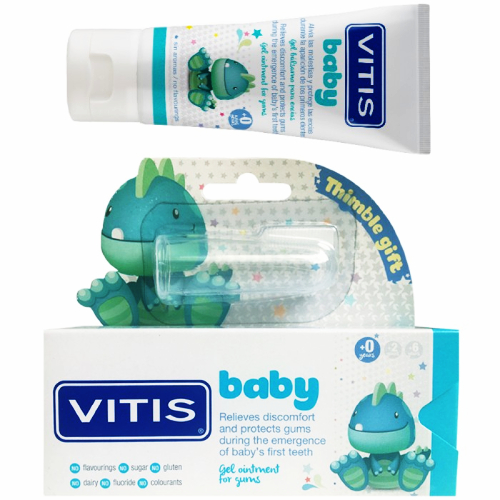 Паста-гель зубная VITIS детская 0-2 года с напальчником, нейтральный вкус Baby, 30 мл | фото