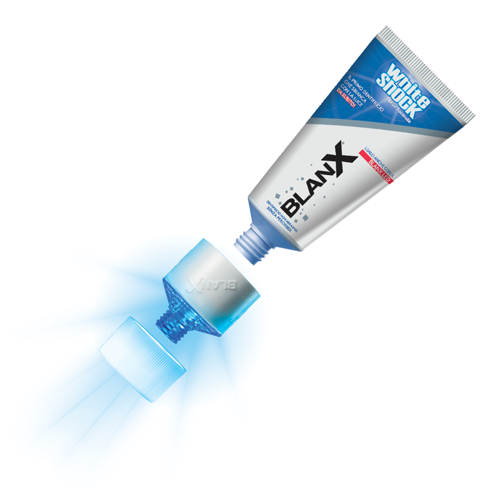 BlanX White Shock Blue Formula отбеливающая паста с лампой слайд 2