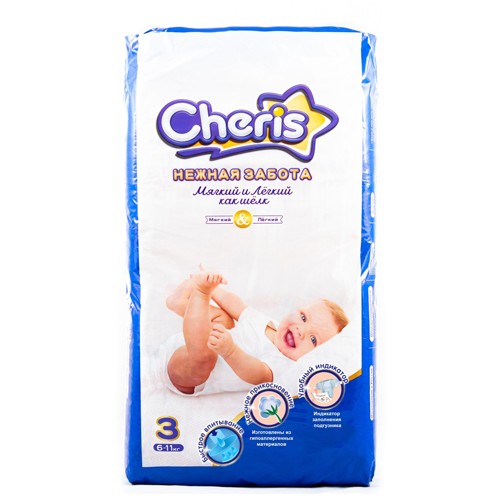 Детские подгузники Cheris 11 шт., M (6-11 кг) | фото