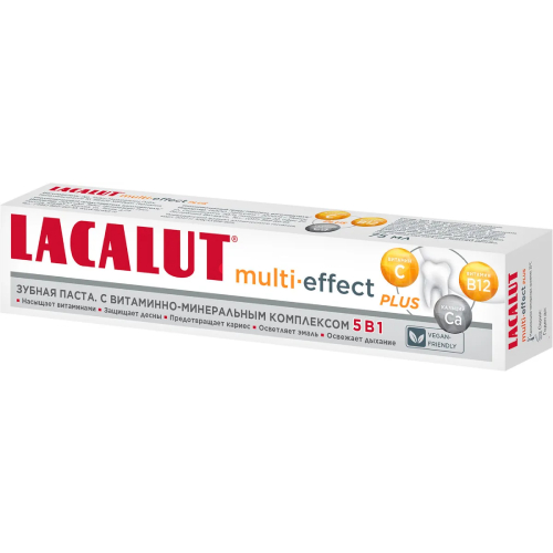 Lacalut multi-effect plus, зубная паста, 75 мл | фото