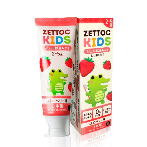 NIPPON ZETTOC Японская зубная паста детская без фтора ZETTOC KIDS 2-5 лет (клубника), 70 гр | фото